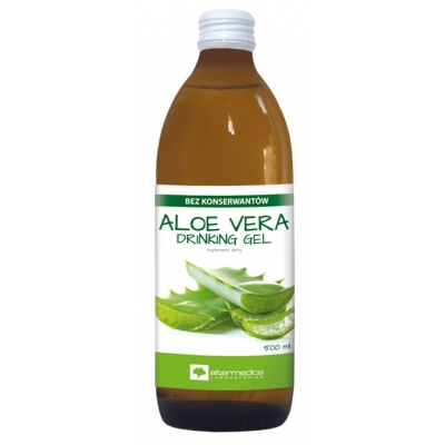 ALEOS z miąższem- aloe vera drinking gel- 500ml- Altermedica